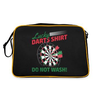 Ne lavez pas la chemise Lucky Darts! Fléchettes - Sac Retro - noir/or - Dos