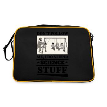 Don't Follow Me I Do Stupid Science Stuff - Retro Bag - black/gold - Back