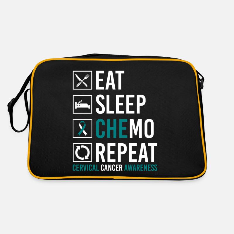 Gebärmutterhalskrebs Essen Schlafen Chemo Wiederho Retro Tasche