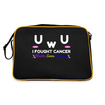 Bladder cancer I fought the cancer UwU-Gesche - Retro Bag - black/gold - Back