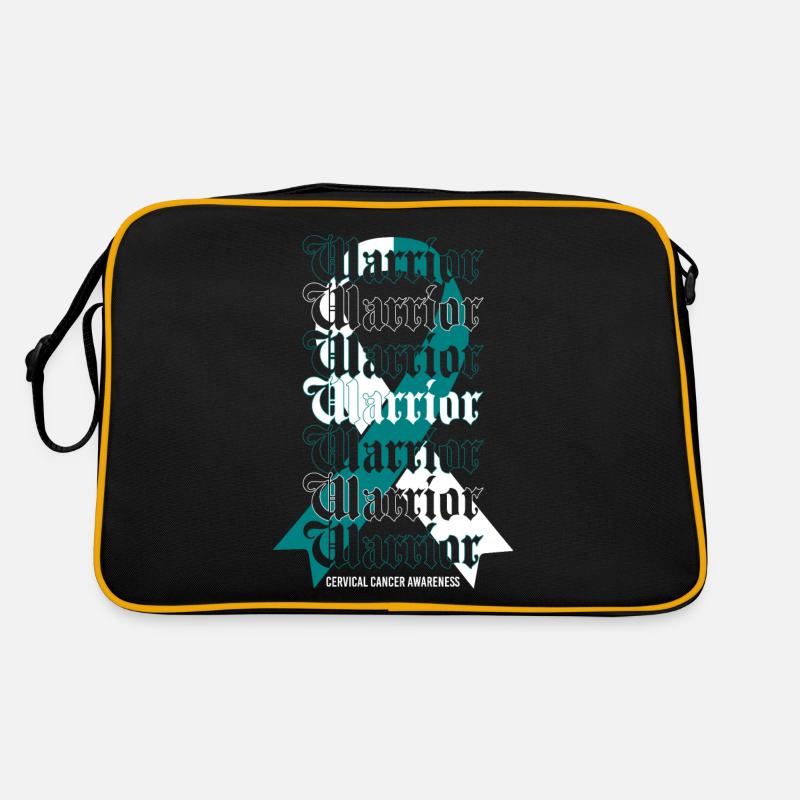 Gebärmutterhalskrebs-Bewusstseins-Krieger-Geschenk Retro Tasche