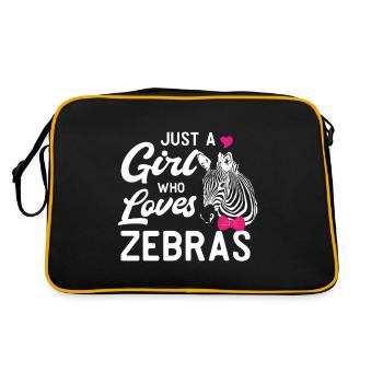 Zebra Africa Horse Hipster Gift Animal Stripe - Retro Bag - black/gold - Back