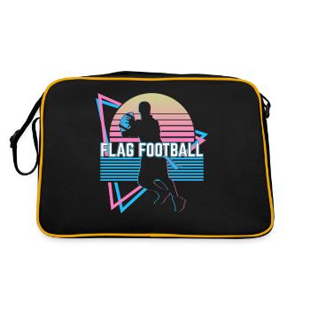 Joueur de flag-football Vaporwave Esthétique Gesch - Sac Retro - noir/or - Dos