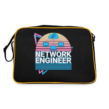 Network Engineer Vaporwave Aesthetic Retro-Ges - Retro Bag - black/gold - Back