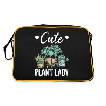 Mignon Plant Lady Jardinage Plantes Amoureuses de Plantes - Sac Retro - noir/or - Dos