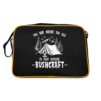 Bushcraft You Are Never Too Old To Play Outside - Retro Bag - black/gold - Back