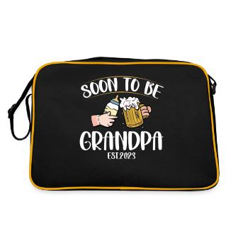 Bientôt Grand-père Est. 2023 Grand-père Fête des pères - Sac Retro - noir/or - Dos