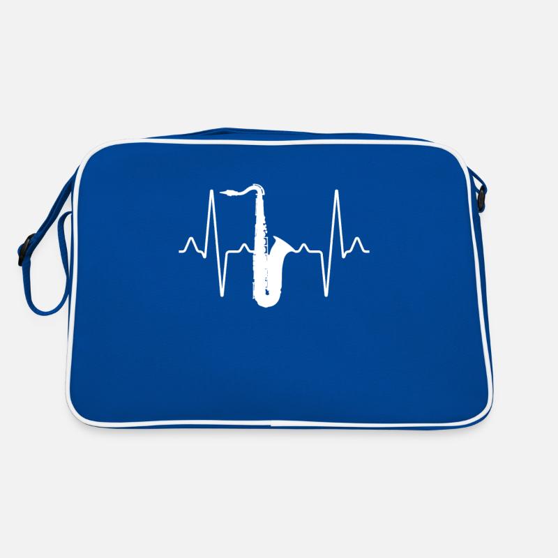 Saxophon Herzschlag Retro Tasche