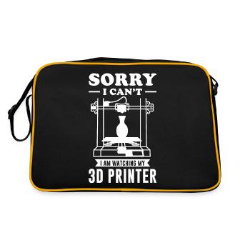 3D Printer Printing Machine Technology Technology Hobby - Retro Bag - black/gold - Back