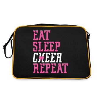Cheer Cheerleading Eat Sleep Cheer - Retro Bag - black/gold - Back