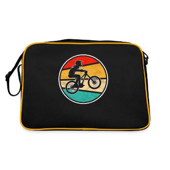 Mountainbike Retro Logo - Retro Tasche - Schwarz/Gold - Hinten