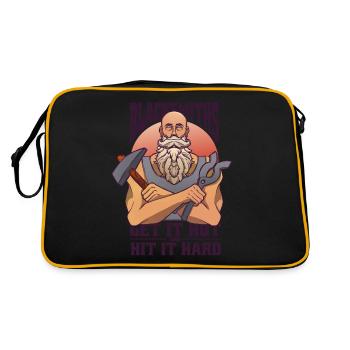Blacksmiths Get It Hot And Hitting It Hard Blacksmith - Retro Bag - black/gold - Back
