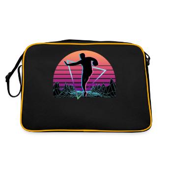 Joueur de rugby Vaporwave Esthétique Rétro - Sac Retro - noir/or - Dos