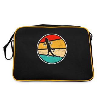 Lézard Rétro - Sac Retro - noir/or - Dos