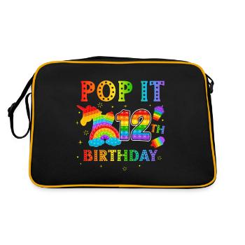 Pop It 12e anniversaire 12 fête pour les filles Pop It - Sac Retro - noir/or - Dos