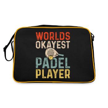 Worlds Okayest Padel Player Retro Padel - Retro Tasche - Schwarz/Gold - Hinten