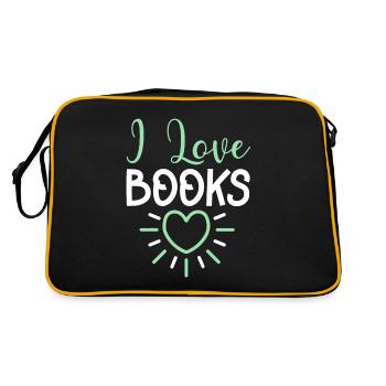 J’adore les livres - Sac Retro - noir/or - Dos