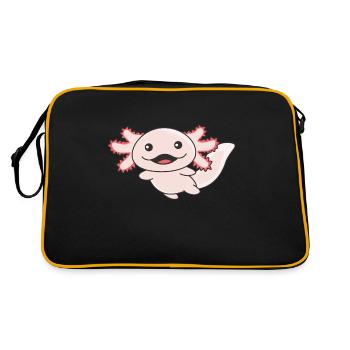Axolotl différents types d’axolotls animaux doux - Sac Retro - noir/or - Dos