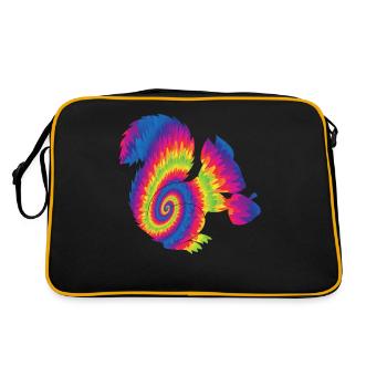 Teinture tie-dye de gland d’écureuil - Sac Retro - noir/or - Dos