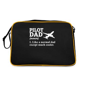 Pilot Airplane Pilot Pilots Fly Copilot - Retro Bag - black/gold - Back