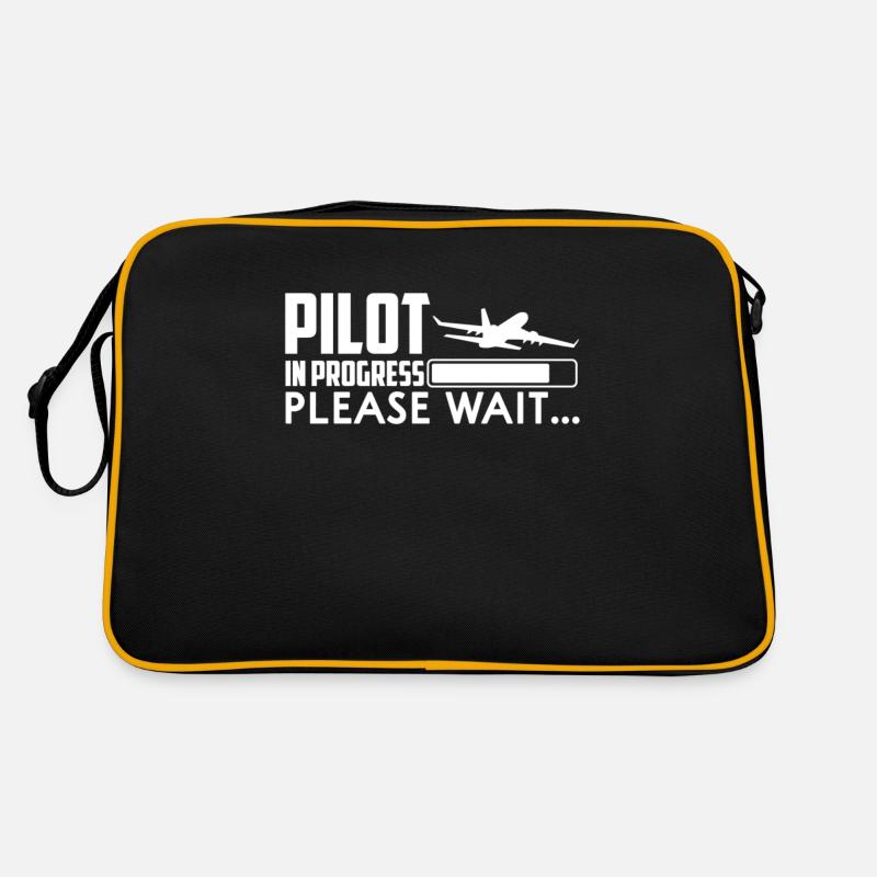 Pilot Flugzeug Flieger Piloten Fliegen Copilot Retro Tasche