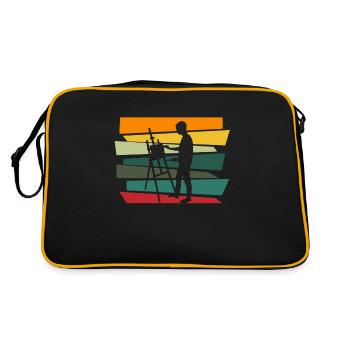 Artiste Peintre Toile Art Acrylique Peinture Cadeau - Sac Retro - noir/or - Dos