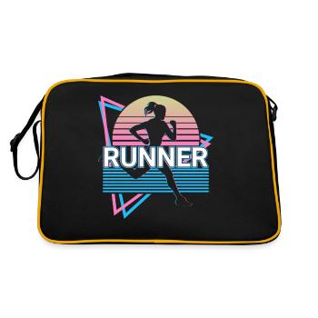 Runners Run Retro Cadeau - Sac Retro - noir/or - Dos
