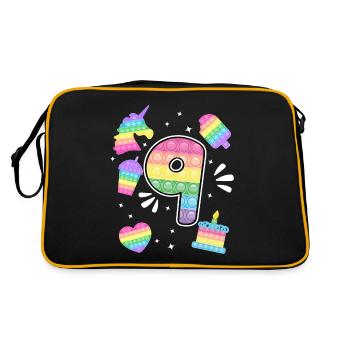 9ème anniversaire Pop 9 Year Party Pour les filles pop it - Sac Retro - noir/or - Dos