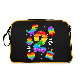 2ème anniversaire Pop 2 Year Party For Boys pop it - Sac Retro - noir/or - Dos