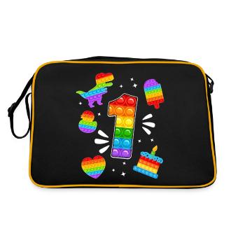 1er anniversaire Pop 1 Year Party For Boys pop it - Sac Retro - noir/or - Dos