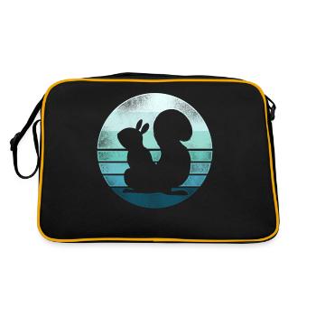 Écureuil Gland Rétro Vintage - Sac Retro - noir/or - Dos