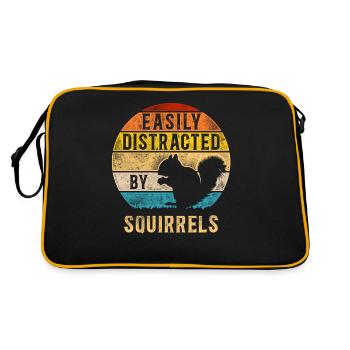 Écureuil Gland Rétro Vintage - Sac Retro - noir/or - Dos
