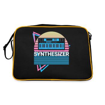 Synthesizer Retro Gift - Retro Bag - black/gold - Back