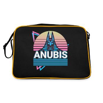 Anubis Dieu Égyptien Egypte Cadeau - Sac Retro - noir/or - Dos