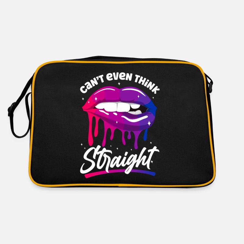 Bisexual Bi Pride Flag Mouth Can'T Retro Tasche