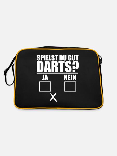 Darts Dart - Retro Tasche - Schwarz/Gold