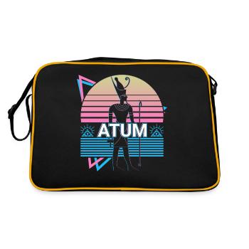 Atum Dieu Égyptien Egypte Cadeau - Sac Retro - noir/or - Dos