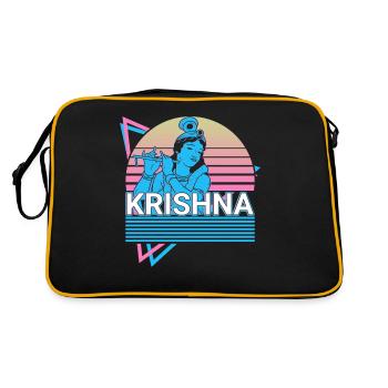 Krishna Dieu hindou Ancienne mythologie hindoue Geschen - Sac Retro - noir/or - Dos
