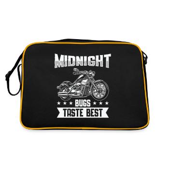 Biker Motorcyclist Chopper Motorcycle Rocker Moped - Retro Bag - black/gold - Back