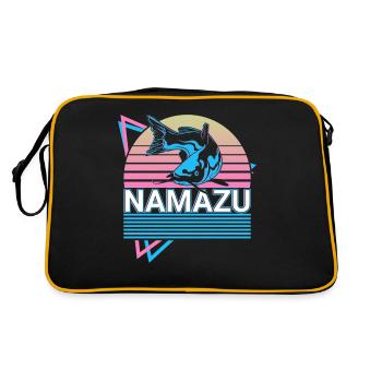 Cadeau de mythologie japonaise Namazu - Sac Retro - noir/or - Dos
