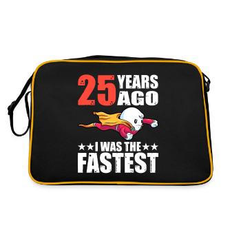 25 ans que j’étais le plus rapide 25ème anniversaire - Sac Retro - noir/or - Dos