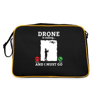 Drone Drone Drone Pilote Quadcopter - Sac Retro - noir/or - Dos