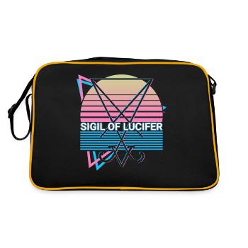 Sceau de Lucifer Magie Occulte Symbo Satanique - Sac Retro - noir/or - Dos