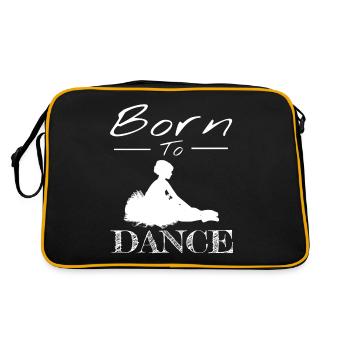 Born to dance Born to Dance Klassische Tänzerin - Retro Tasche - Schwarz/Gold - Hinten