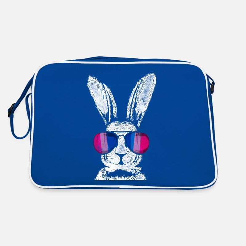 Bisexual Bi Pride Flag Rabbit Retro Tasche