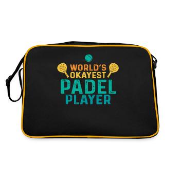 Worlds Okayest Padel Player Retro Padel - Retro Tasche - Schwarz/Gold - Hinten