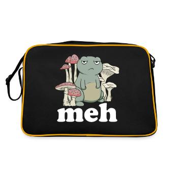 Drôle de grenouille Meh Cadeau - Sac Retro - noir/or - Dos