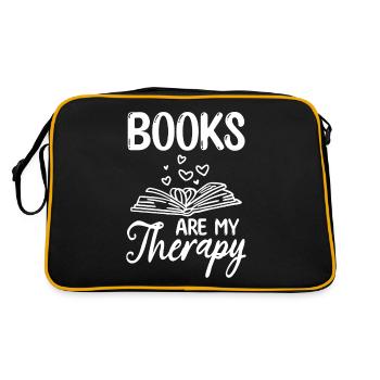 Book Lover Book Quotes Bookworm Books are - Retro Bag - black/gold - Back