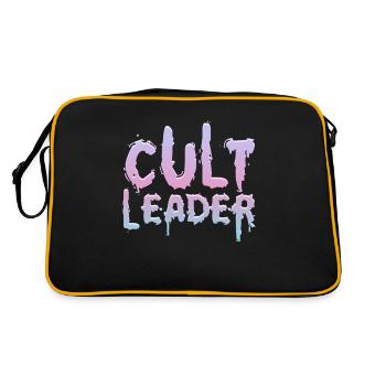 Sektenführer Pastell Goth Okkultes Hexenwerk Gesch - Retro Tasche - Schwarz/Gold - Hinten