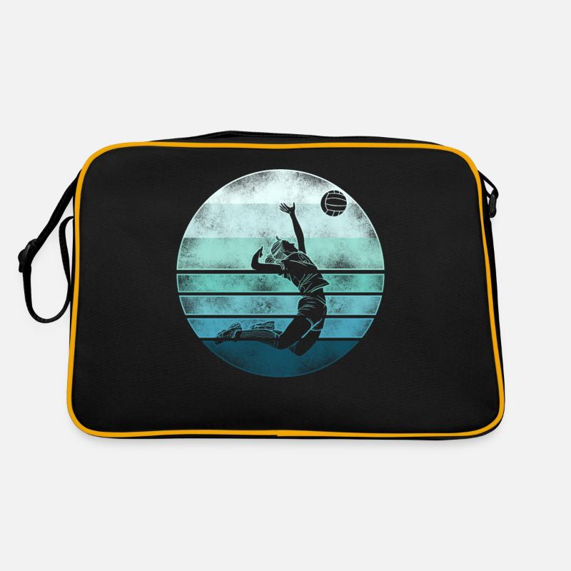 Volleyball Player Team Retro - Retro Tasche - Schwarz/Gold